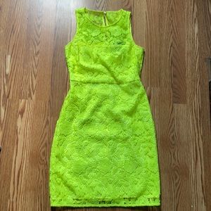 J. Crew Collection Neon Lace Shift Dress